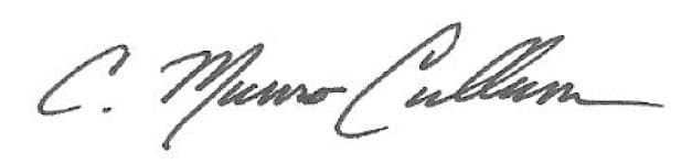 signed C. Munro Cullum
